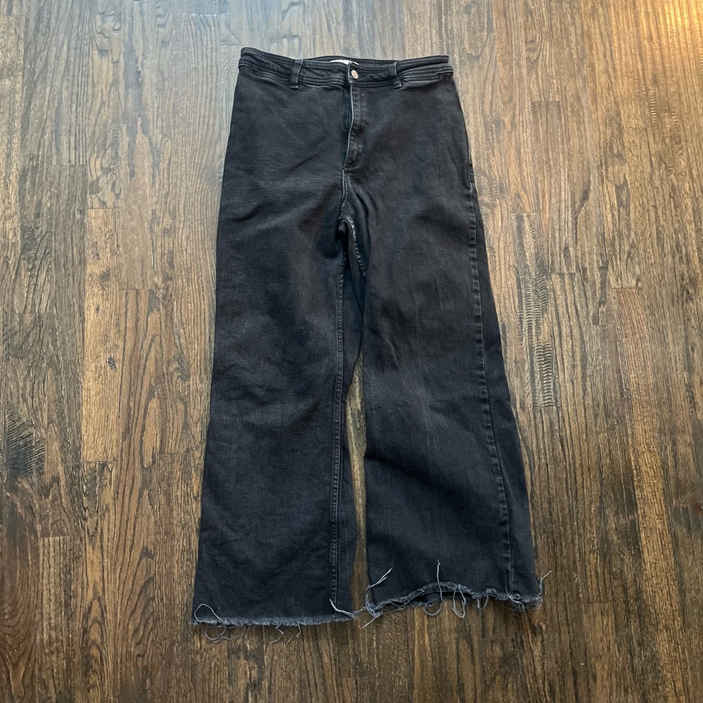Black denim jeans
